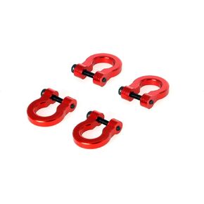 LCX 1/10 RC Crawler Car 4PCS المصد المصد من الألومنيوم المحدد مجموعة TRX4 TRX6 SCX10 II SCX10 III SCX10 PRO GEN7 GEN8 ، ترقيات أجزاء الملحقات (RED - CNC)