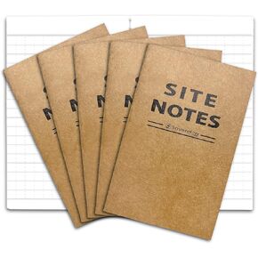 Sovereign-Gear Field Notes Notebooks 5 Pack | Small Field Memo Book Notepad Refill for Refillable Leather Pocket Field Notes Cover, Leather Journal Wallet | Universal White Paper Stitched 3.5x5.5