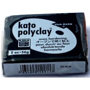 Kato Polymer Clay Oven Jewelry Craft Bake Polyclay Bar Art Van Aken 2 Oz (Black)