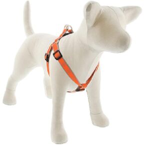 Lupine Reflective Step in Dog Harness 3/4" Wide Orange Diamond with 15-21" Girth