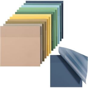 Mr. Pen- Transparent Sticky Notes, 3"x3", Coastal Calm, 12 Pads, 600 Sheets, See Through Sticky Notes, Bulk Sticky Notes Transparent, Translucent Sticky Notes, Clear Transparent Sticky Notes Clear