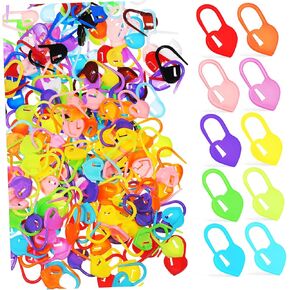 STOBOK 200 Pcs Mix Color Knitting Stitch Counter Safety Pins Stitch Stuff Stitches Knitting Stitch Markers Bulk Knitting Stitch Markers Stitch Pins Plastic Crochet Tool Kit