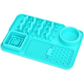 Silicone Snuffle mat Allows Dogs and Cats to eat Slowly, Slow Eating Dog Bowl for to Explore The Fun While Eating.Lick mats for Dogs Large not only for Large Dogs. (Green, 11.81'×7.87‘)
