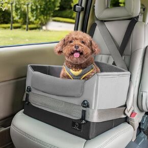 A4Pet Dog Car Seat for Small Dogs - Dog Booster Car Seat for Small Dogs Under 25, Portable Car Seat for Dogs with Patent Buckles, Clip-On Safety Leash, Pet Car Seat, Fits Most Cars