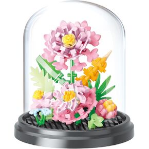 Lily Bloom Home Bouquets Dust Cover Set Building Toy Creative Assembly Bonsai Tree, Ideal for Valentine's Anniversaries Birthday