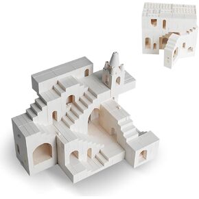 White Mobile Castle Building Block，Architecture Building Blocks（1000PCS Gifts for Adults and Kids