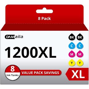 1200XL Ink cartridges Compatible Replacement for Canon Maxify 1200 Ink to use with PGI-1200 MB2720 MB2320 MB2020 MB2120 MB2350 Printer (2Black, 2Cyan, 2Magenta, 2Yellow)