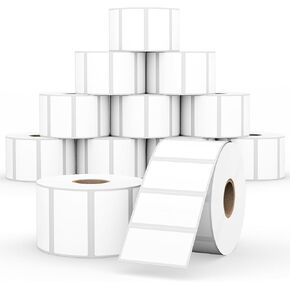 12 Rolls 2.25" x 1.25" Direct Thermal Labels, Shipping Labels Compatible with Zebra, Rollo, Munbyn Thermal Printers for Mailing Postage Address Barcode