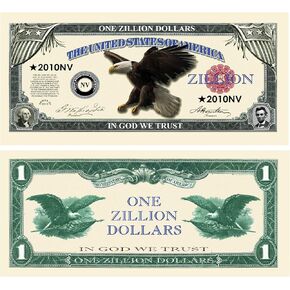 American Art Classics Pack of 25 - Zillion Dollar Novelty Money Bills
