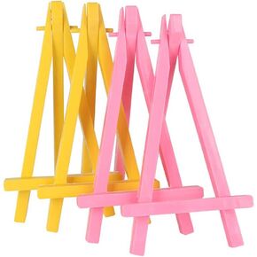 10 Pcs 6.3" Mini Display Easel Small Platic Tripod Holder Stand Tabletop Painting Display Easel Mobile Phone Stand for Business Cards, Small Canvases, Photos, Signs, Home Decorations