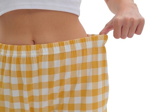 SAMGU Women's Pajama Pants, Soft Cotton Sleep Lounge Pants, Comfy Homewear pjs, Elatic Waist Pajama Bottom Pants for Women in Kuwait