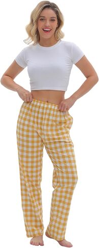 SAMGU Women's Pajama Pants, Soft Cotton Sleep Lounge Pants, Comfy Homewear pjs, Elatic Waist Pajama Bottom Pants for Women in Kuwait