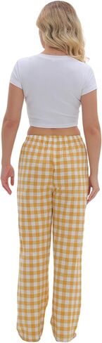 SAMGU Women's Pajama Pants, Soft Cotton Sleep Lounge Pants, Comfy Homewear pjs, Elatic Waist Pajama Bottom Pants for Women in Kuwait