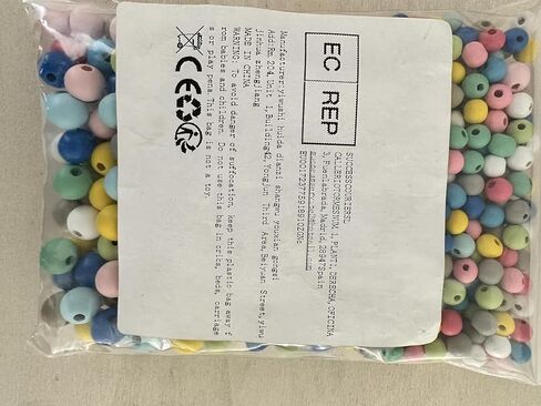 DAHI 550pcs Colorful Round Wooden Beads for Craft Natual Wooden Beads Assorted Farmhouse Loose Craft Bead Painted Wooden Beads for DIY Jewelry Making (0.8/1/1.2cm Color 550pcs) in Saudi Arabia