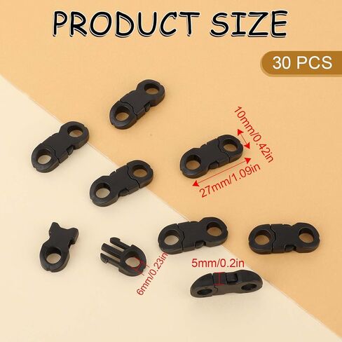 25 PCS Paracord Netclace Clasps 6mm Hole Hole Sidaway reghing regly placle paracord accessories exhip Open Necklace Clasp Paracord buckles for bracelet chaklet clasp cameras cameras cameras in Kuwait