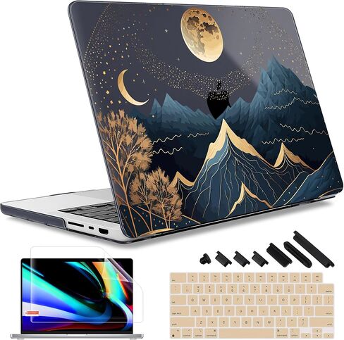 May Chen Case لـ M4 MacBook Pro 16 بوصة A3403 Max A3186 ، M3 A2991 M2 A2780 M1 A2485 Pro Max 2024 2023 2022 2021 releas in Kuwait