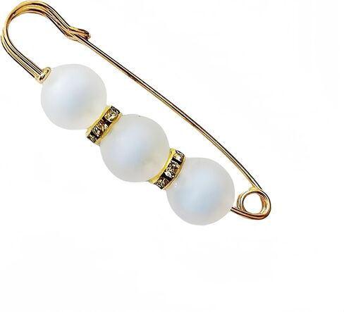 3 Per Pack Brooch Pins Dress Decoration and Waist Tightener Safety Pins, Perfect for Tight Waistbands, Diverse Styles of Alloy and Imitation Pearl Brooches,Exquisite Pearl Brooch in Kuwait