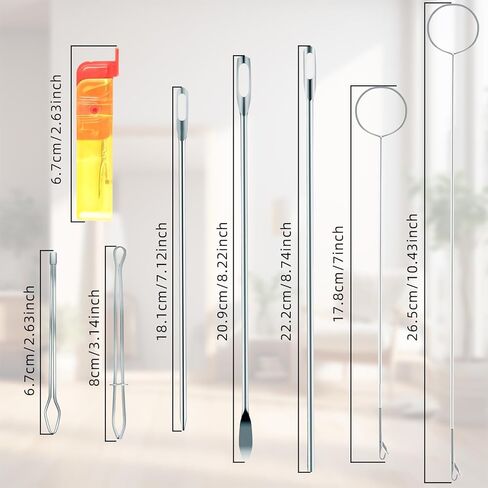 8pcs أداة الخياطة Turner Turner وأداة Threader Threader ، أداة Turner حلقة لخرز السيليكون ، أداة قبضة العقدة لخرز السيليكون مع مقاطع Threader سهلة الحبل ومفاهيم الخياطة الكروشيه in Kuwait