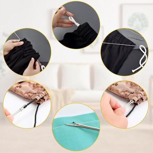 8pcs أداة الخياطة Turner Turner وأداة Threader Threader ، أداة Turner حلقة لخرز السيليكون ، أداة قبضة العقدة لخرز السيليكون مع مقاطع Threader سهلة الحبل ومفاهيم الخياطة الكروشيه in Kuwait