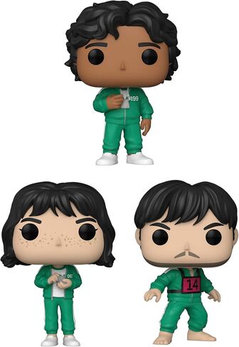 Funko Pop! Television: Squid Game Collectors Set- Netflix 3 Figure Set Includes: Player 199, Player 067, and Player 218 in Saudi Arabia