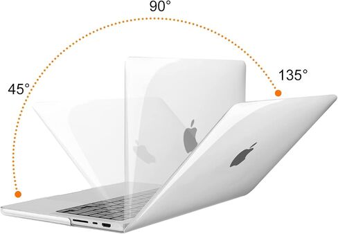 MOSISO Compatible with MacBook Pro 14 inch Case 2025 2024 2023 2022 2021 M4 M3 M2 M1 A3112 A3185 A3401 A2918 A2992 A2779 A2442, Plastic Hard Shell&Keyboard Cover&Screen Protector&Type C, Crystal Clear in Kuwait