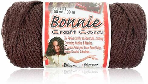 4MM Bonnie Cord, 100 Yards, Brown - Macrame Cord in Saudi Arabia