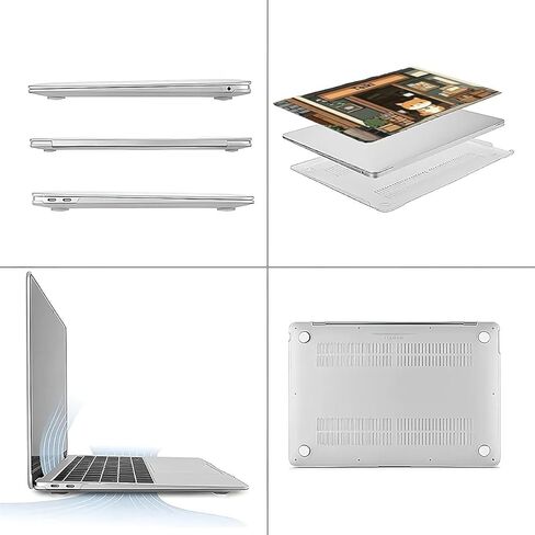 متوافق مع MacBook Air 13.3 13.6 بوصة العلبة 2022 2021 2020 2019 غطاء علبة الصلابة الصلبة البلاستيكية ، 13.3 الهواء (A1932/A2179/A2337) ، الزهور البرية والجبال in Kuwait