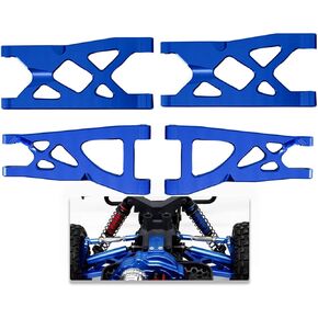 Aluminum Front Rear Suspension A-Arms Upgrades for 1/10 Granite Senton Vorteks 3s Blx Mega 550 4x4,ARRCat 4-Pack Alloy A-Arms Hop Ups Upgrade Parts,Navy Blue,Replace Part# AR330443 AR3305162