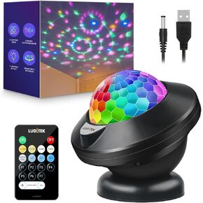Luditek Party Karaoke Lights with Remote for Kids Party Supplies Dancing Birthday Decorations, USB Powered 6 Colors Lights, Boys Toys Gifts for Christmas Party Decorations Home Room