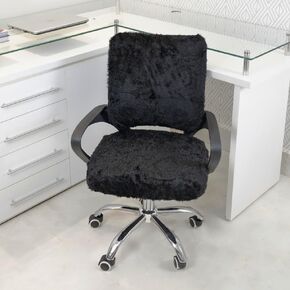 D. Vieira Têxtil & Decor Office Chair Slipcover Cover Computer Desk Chair Pink (Black)