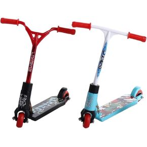 2Pcs Finger Scooter Mini Two Wheel Toys,Mini Scooters Finger Board Accessories,Tiny Trick Scooter for Finger Training,Party Favors,Birthday Gifts,Magic Kits and Accessories,Juggling Sets