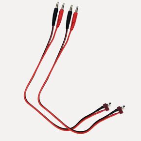 YXQ 2pcs Anti-Skid T-Plug Deans Style Connector to 4mm Banana Plugs Battery Charge Lead Adapter 14awg 30cm 11.8in Cable