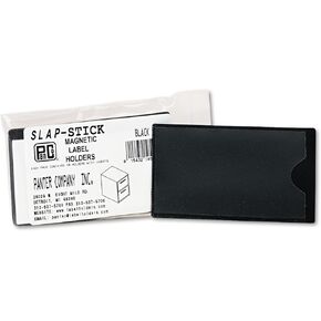 MAGLHBK Slap-Stick Magnetic Label Holders, Side Load, 4-1/4 x 2-1/2, Black, 10/Pack