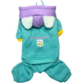 هوديز الكلب الشتاء الشتاء ، هوديي الكلب السميك pullover ， لطيف بذلة شتاء من الملابس بذلة مع جيب من النوع الثقيل لبلايشون فلي