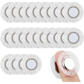 25 Sets Adsorbent Snaps for Sewing, Invisible Adsorbent Buttons with Clear PVC Cover, Heavy Duty Adsorbent Closures for Purse Making, Clothing, Bags & Craft Projects