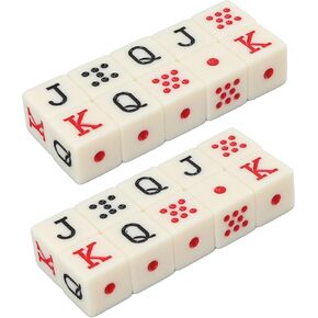 Dice Set,20Pcs Spanish Poker Dice 6 Sided Dice Plastic Table Game Dice Set Yellow