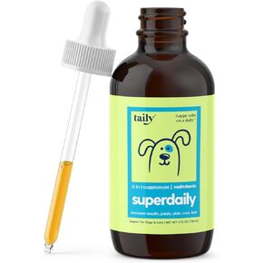 Taily Multivitamin مع الكولاجين السائل للكلاب والقطط-صيغة يومي 12 في 1 سوبر يوميا للمفصل ، والأمعاء ، والحساسية ، والمناعة ، والجلد ، والمعطف ، ودعم المسالك البولية-الكولاجين السائل ، والجلوكوزامين للكلاب