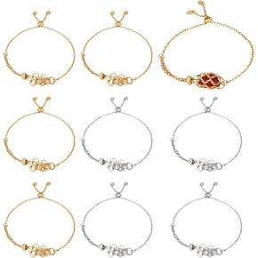 PH PandaHall 8pcs 2 Colors Crystal Stone Holder, Adjustable Crystal Bracelet Holder Empty Stone Holder Metal Bracelet Cage Quartz Holder Stainless Steel Bracelets for DIY Bracelet Jewelry Making