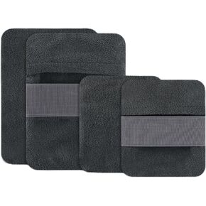 4pcs Sand Remover for Beach, 2 Sizes Sand Remover Bag Sand Removal Pouch Sand Wipe Bag Beach Sand Cleaner for Beach Holiday Vacation Camping Essentials, No Talc (Gray)
