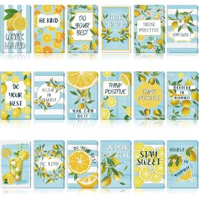 Geyee 36 Pieces Mini Notebooks Lemon Pocket Notepads Inspirational Notepads Small Motivational Journal Notebook Lemon Zest Lesson Planner for Office School Travel Present Supplies