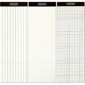 NatureTouch Notepads Portable field notes, 3 Pack Field Notebook, 6.1" x 3.5" Inch Pocket Notepad Memo Pads Tearable with Serrations,50 Pages(Grid,Line,Dot)