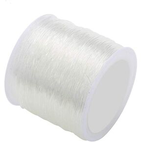0.8mm Clear Elastic Cord, Elastic Stretch Thread for Jewelry Beading String and DIY Bracelet Necklace,Making,100m/Roll (0.8mm)