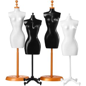 COHEALI Dress Stand Doll Hold Display Stand 4pcs Doll Dress Clothes Support Stents Gown Display Mini Mannequin Model Stands Doll Display Holders Doll Clothes Display Rack