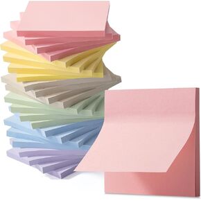 Mr. Pen- Sticky Notes, 3"x3", 24 Pads, Pastel Colors Sticky Notes, Sticky Note, Self-Stick Note Pads, Sticky Pads Sticky Notes Aesthetic, Colorful Sticky Notes, Sticky Notes Bulk, Bulk Sticky Notes