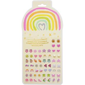 30 Pairs Sticker Earrings for Girls Stick on Earrings for Little Girls 4-6 in Kuwait