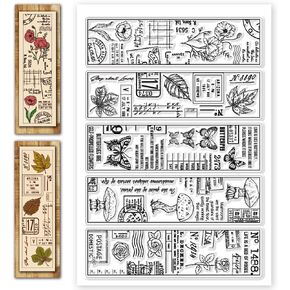 CHGCRAFT Vintage Bookmarks Silicone Clear Stamps Transparent Stamp for DIY Scrapbooking Photo Album Decorative Cards Making Stamps for Holiday Card Making Album Crafts