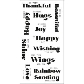 Sizzix Clear Stamps Set 12PK Good Vibes #4 by Pete Hughes | 665911 |Chapter 2 2022, One Size, Multicolor