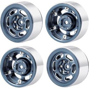 1.3 حافات عجلة Beadlock - حافات عجلات الألومنيوم 1.3 بوصة سبيكة Beadlock Rim Rim Hub 4pcs بدلة ل 1/18 عجلات Trx4M Redcat Ascent 1/24 SCX24 عجلات الزاحف ترقيات (التيتانيوم)