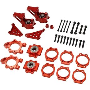 Alloy CNC Front Rear Wheel Hub Carrier Set for 1/5 HPI ROFUN ROVAN KM Baja 5B 5T 5SC Rc Car Parts