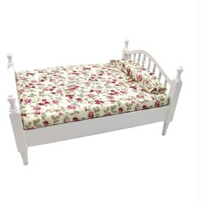 Dollhouse Decoration Accessories,Mini Dollhouse Furniture Bed Miniature Bed Room Kids Pretend Play Toy